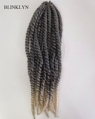 Tresses torsadées au crochet Ombre Gris/#613