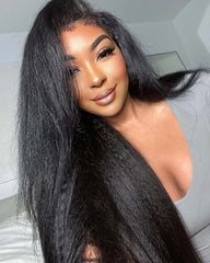 Stella | Kinky Straight Human Hair Flip Over Half Wig