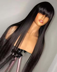 Alena | Straight Hair (no lace) Full Machine Made Bangs Wig