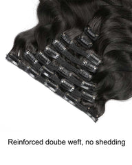 Thick Human Hair Body Wave Clip ins