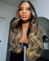 Anya | Honey Brown and Blonde Balayage Glueless Wig