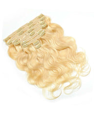 Body Wave Blonde #613 Clip ins
