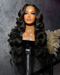 Catherine | Perruque sur mesure (3/4/5 paquets) Perruque ondulée HD sans colle