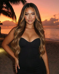 Coco | Money Piece Honey Brown Hair Ombre Wig