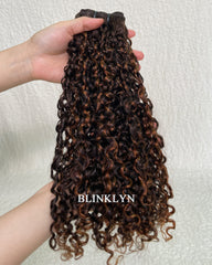 Extensions de Cheveux Humains Frisés Birmans Cuivrés SDD en Paquets