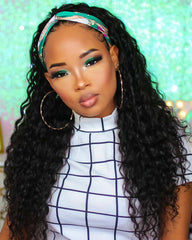 Lara | Perruque bandeau en cheveux humains bouclés