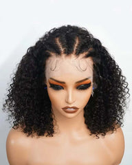 Delilah | Human Hair 13x4 Lace Frontal Curly Pre Braided Wig