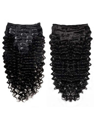 THICK Human Hair Curly Hair Clip ins