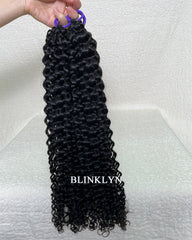 Deep Curly Human Hair Miracle Knots Feather Crochet Hair