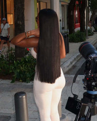 Eliza | 🔸Densité élevée 550 g🔸 Perruque de luxe SDD cheveux lisses et soyeux, sans colle, avec dentelle HD