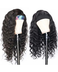 Mina | Loose Deep Wave Human Hair Headband Wig