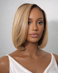 Jade | Dark Roots Honey Blonde Straight Bob Glueless Wig