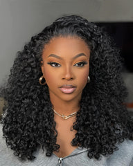 Bela | Peruca de cabelo humano encaracolado birmanês com meia-volta