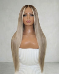 Alva | Dark Roots Ash Blonde 13x6 Lace Wig