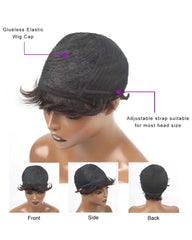 April | Soft Curly Wave Pixie Wig (No Lace)