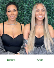 Ariyah | Ash Blonde Highlight HD Lace Glueless Wig