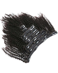 THICK Human Hair Kinky Curly Clip ins