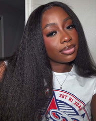 Ashley | Kinky Straight HD Lace Frontal & Closure Glueless Wig