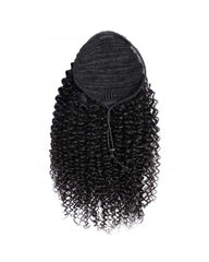 THICK Human Hair Kinky Curly Drawstring/ Velcro Ponytail