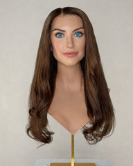 Dark Roots Latte Brunette Premium European Hair Lace Top Wig