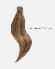 Blonde Brown Straight Human Hair Ponytail Extensions