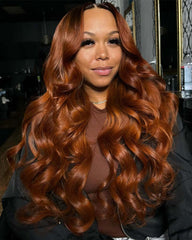 Amelia | Loose Deep Wave Auburn Ginger HD Lace Glueless Wig