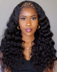 Mina | Loose Deep Wave Human Hair Headband Wig