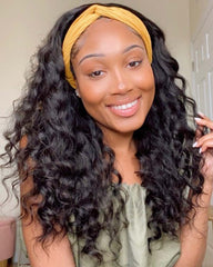 Doris | Perruque Bandeau Cheveux Bruts Ondulés Profonds