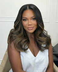 Alyssa | Honey Brown Balayage HD Lace Glueless Wig