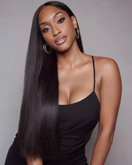 Cosmina | Perruque de luxe sans colle avec dentelle frontale et fermeture HD