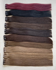 Brown & Black Pre-Colored Raw Hair Bundles