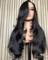 Adina | Side Part Heavy Layers HD Lace Frontal & Closure Glueless Wig