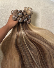 Mèches de cheveux bruts pré-colorées