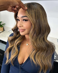 Norah | Honey Blonde Balayage HD Lace Glueless Wig