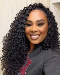 Bella | Burmese Curly Human Hair Flip Over Half Wig