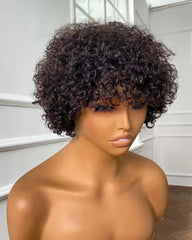 Willow | Short Afro Kinky Curly Pixie Wig (No Lace, Full Machine Made Wig)