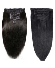 THICK Human Hair Straight Hair Clip ins