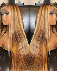 Jennifer | Highlight Honey Blonde HD Lace Frontal & Closure Human Hair Glueless Wig