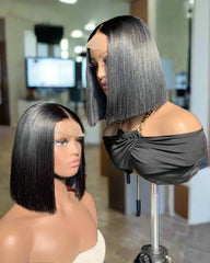 Joy | Bone Straight SDD Vietnamese Hair 2x6 5x5 Bob Glueless Closure Wig