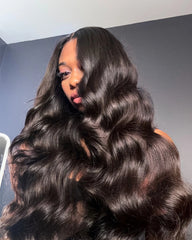 Catherine | Perruque sur mesure (3/4/5 paquets) Perruque ondulée HD sans colle