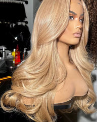 Linda | Straight Hair Honey Blonde HD Lace Frontal & Closure Glueless Wig