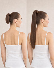 Blonde Brown Straight Human Hair Ponytail Extensions
