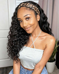 Lara | Peruca de cabelo humano encaracolado com faixa na cabeça