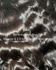 Natural Wavy Authentic Raw Hair Bundles