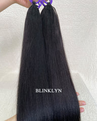 Yaki Straight Human Hair Miracle Knots Feather Crochet Hair