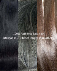 Gianna | Peruca de luxo RAW HAIR, lisa, transparente, com renda frontal e fechamento sem cola