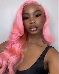 Nicki | Barbie Pink HD Lace Frontal & Closure Human Hair Glueless Wig