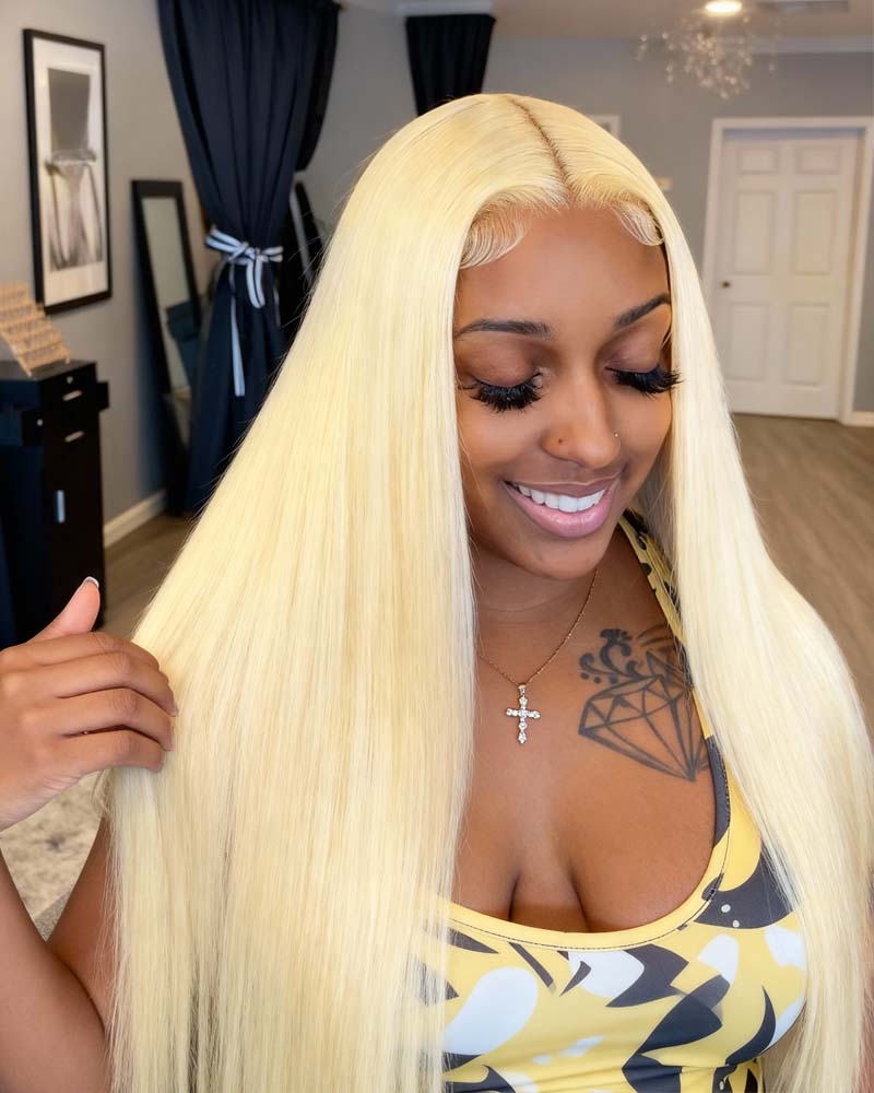 Maria | #613 Blonde HD Lace Straight Breathable Glueless Wig