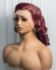 Belinda | SDD Transparent Lace Spiral Curl #99J Burgundy 13x4 Frontal Glueless Wig