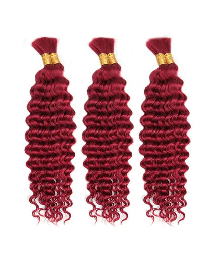 Tranças Boho Deep Wave #99J Pacote de Tranças Humanas Sem Trama